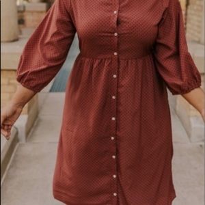 Roolee dress polka dot polyester with tags